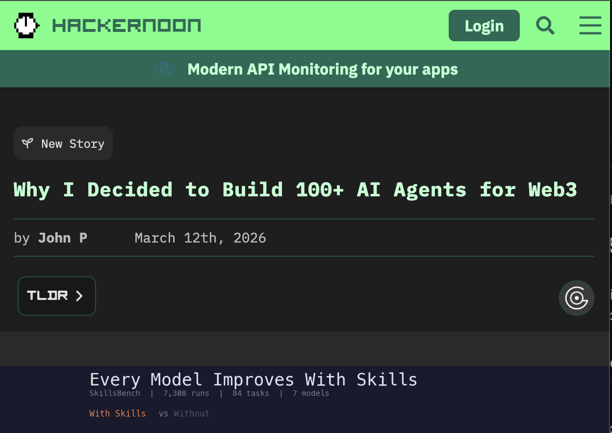 Why I Decided to Build 100+ AI Agents for Web3 on HackerNoon